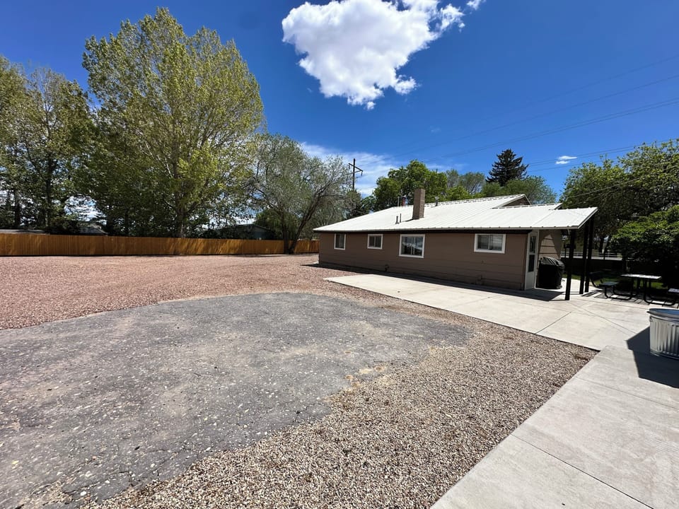 Parking and back door entrance 
