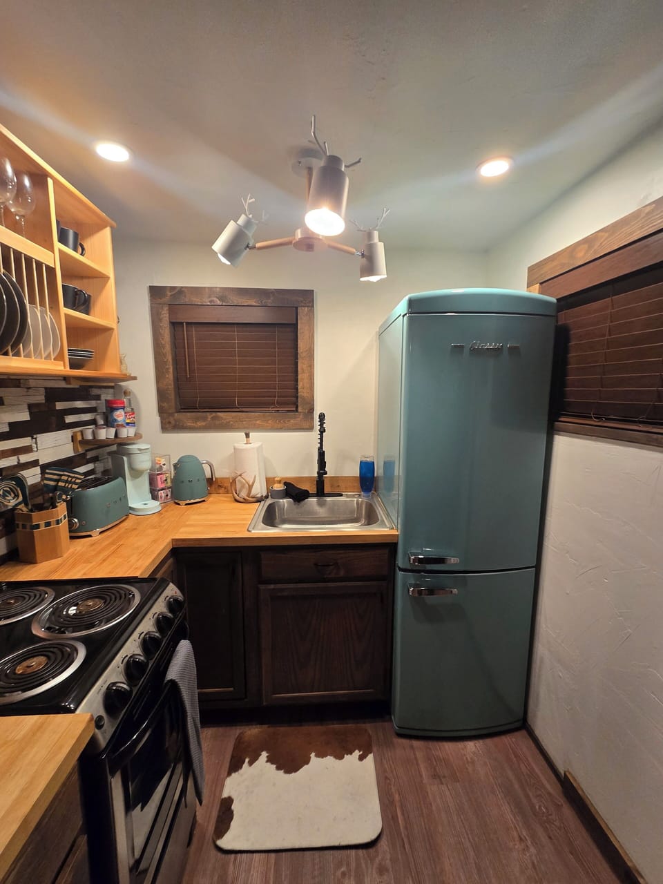 retro kitchen in the woods
