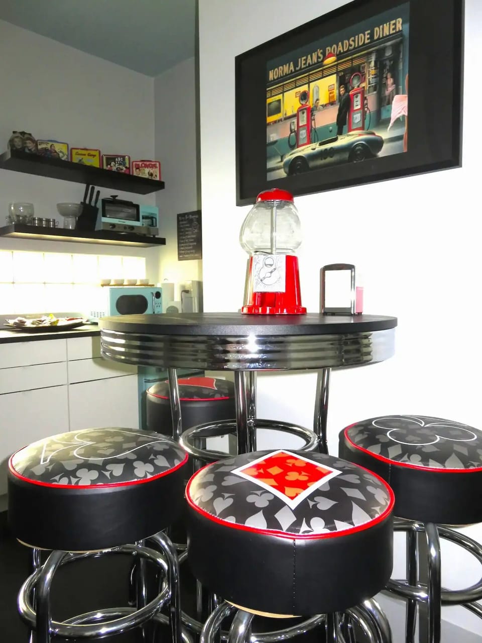 Vintage and eclectic with all new appliances. 