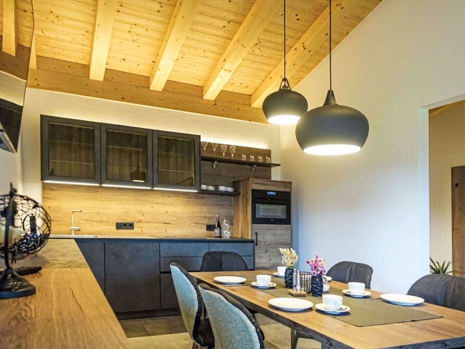 Furniture, Table, Cabinetry, Countertop, Wood, Interior Design, Flooring, Floor, Kitchen, Ceiling