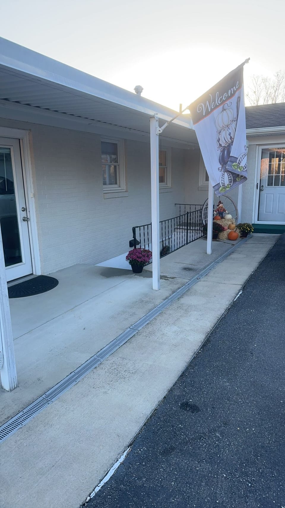 Your private entrance to the basement living.  Nice lighting