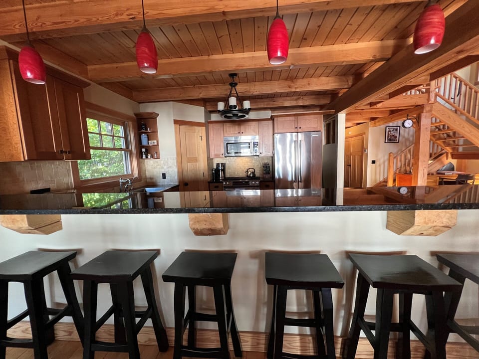 Kitchen and Bar Top taken from the dining room