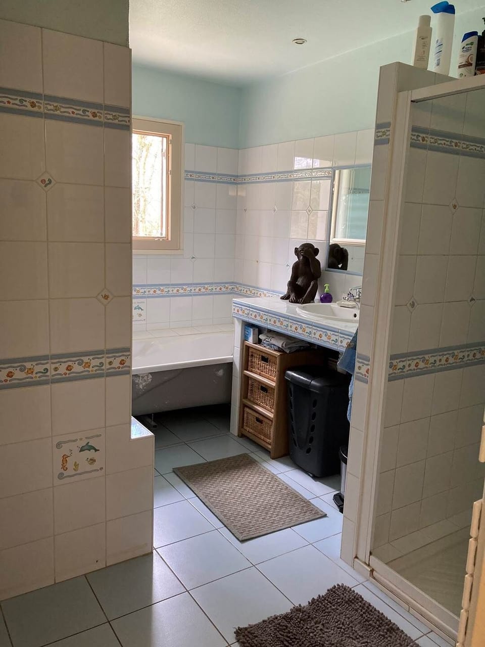 la salle de bain partagée