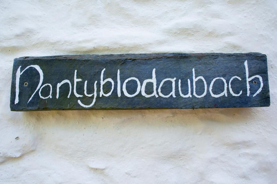 Cottage name plate made from slate