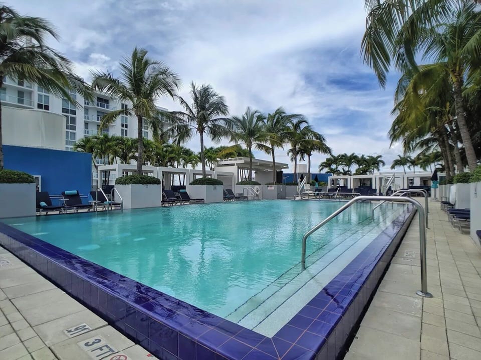 One of two pools on site