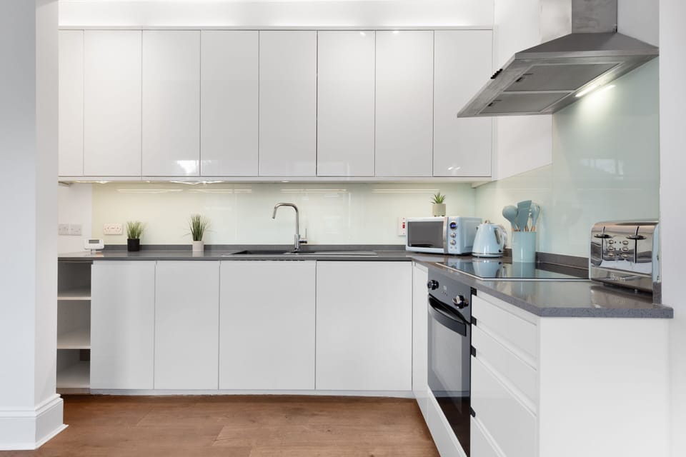 Stylish modern kitchen fully equipped for your stay