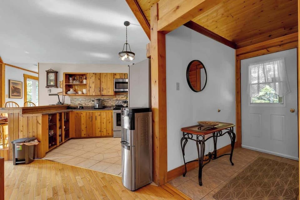 Main floor, entering kitchen.