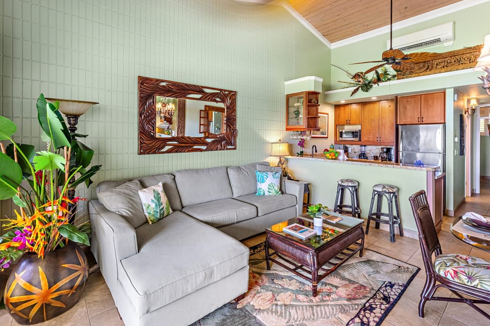 Converts into a queen size sleeper sofa