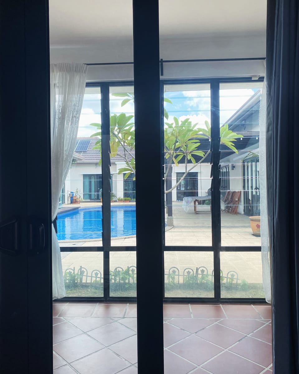 Swimming Pool View From Master Bedroom