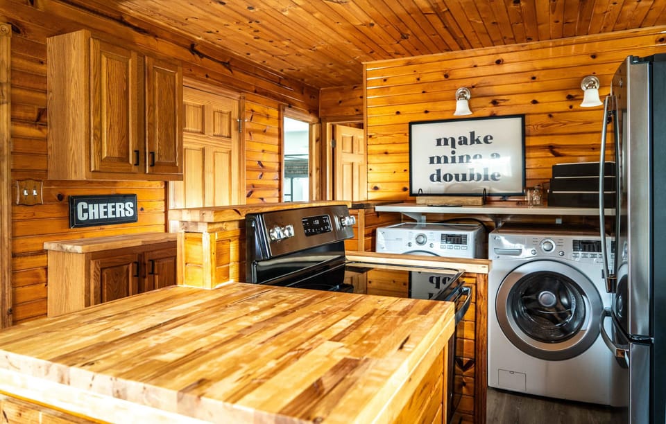 The welcoming kitchen offers ample space & all the comforts of home