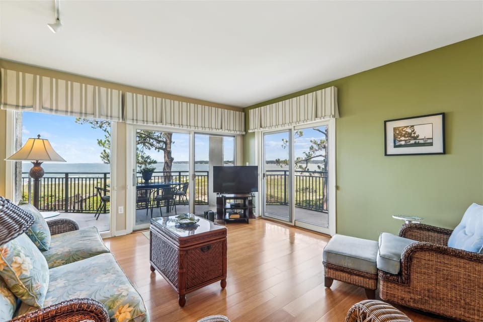 Living Room with Ocean Views at 1831 Beachside Tennis