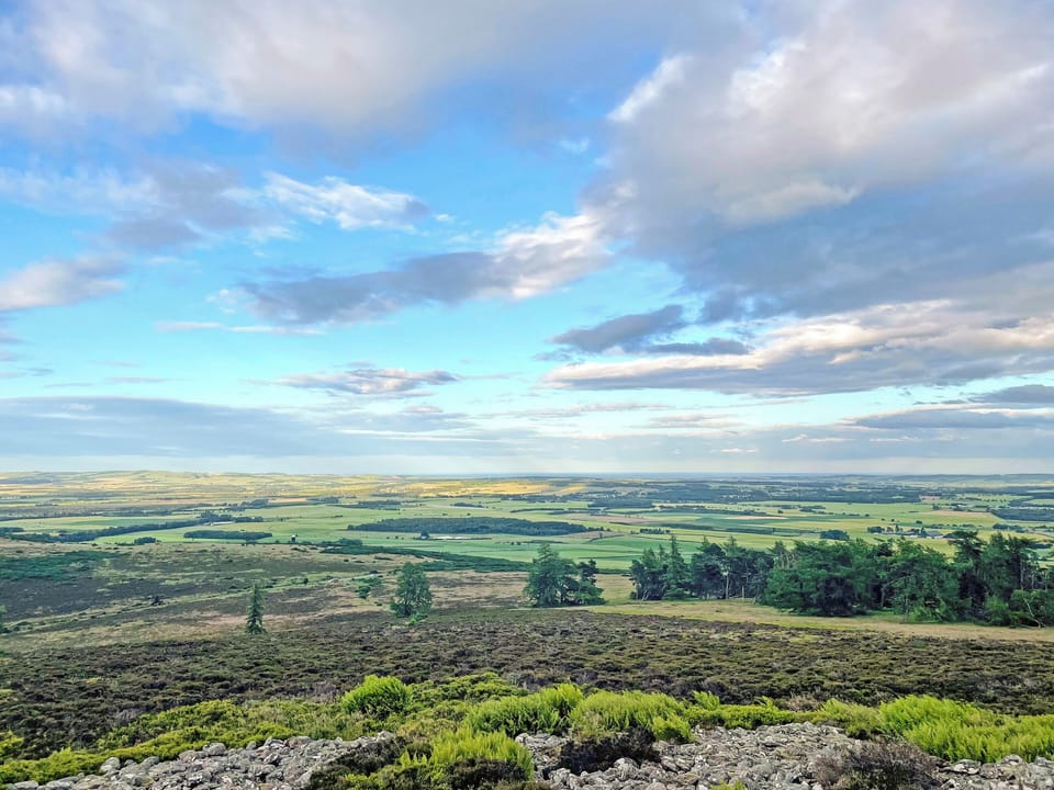 View from White Caterthun Iron Age Hill Fort, just a 5 minute drive from The Garden Pod | The Garden Pod, Brechin