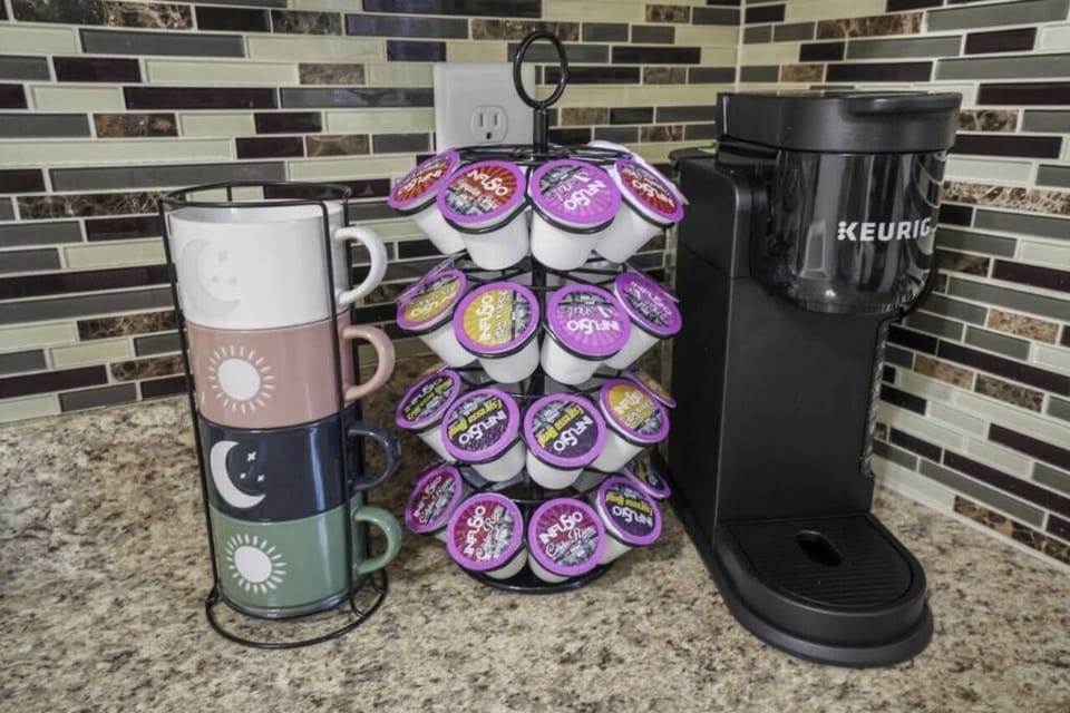 Wake up to the aroma of freshly brewed coffee.