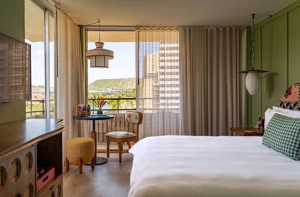This serene space is filled with soft, natural light, creating a peaceful ambiance perfect for a restful stay.