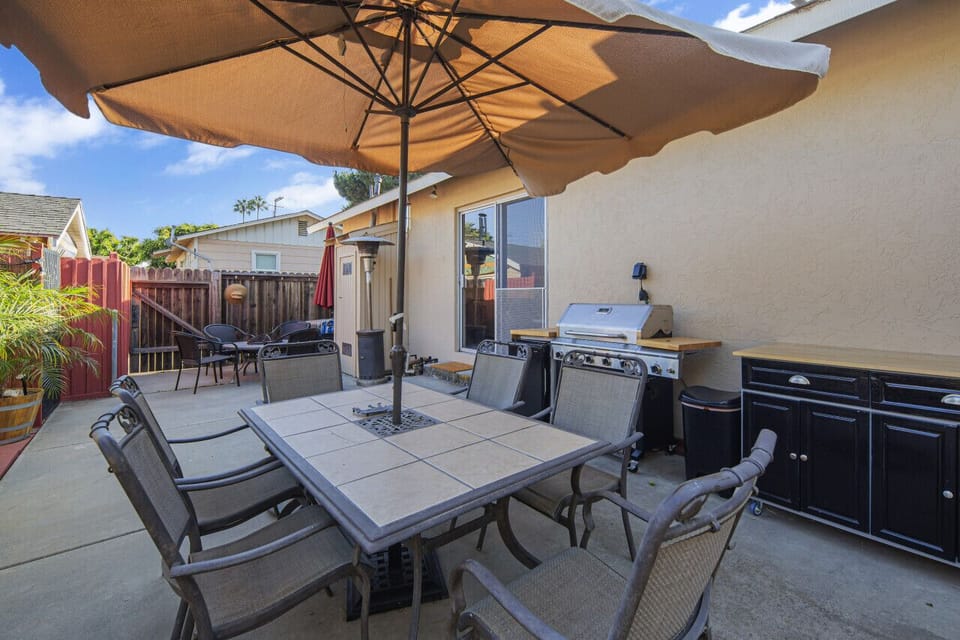 Outdoor BBQ and dining