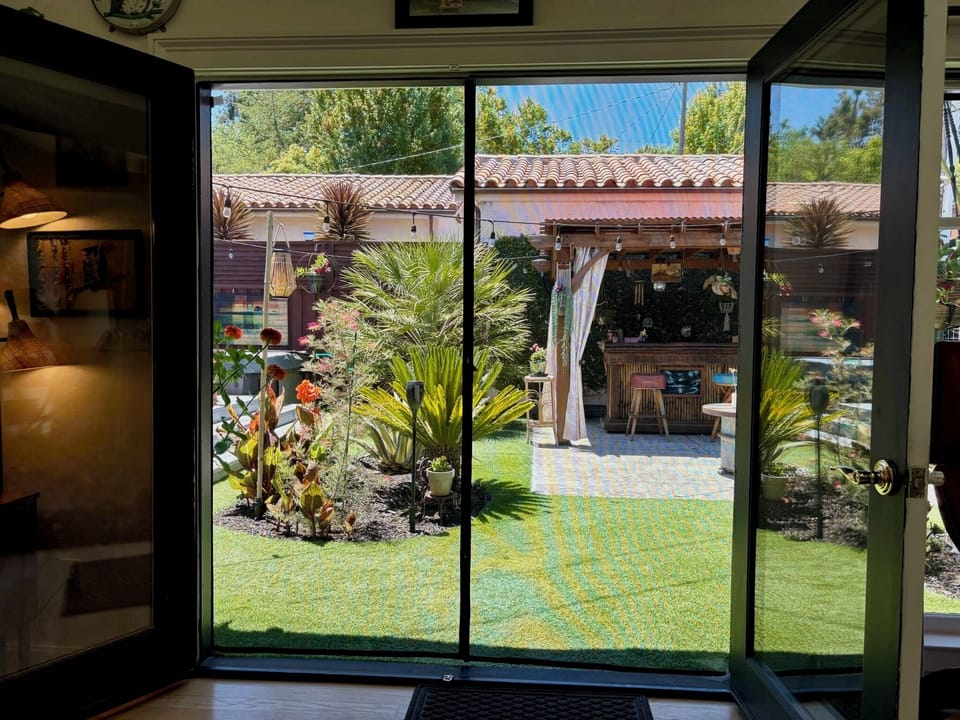 View while sitting at the desk in the office/studio
