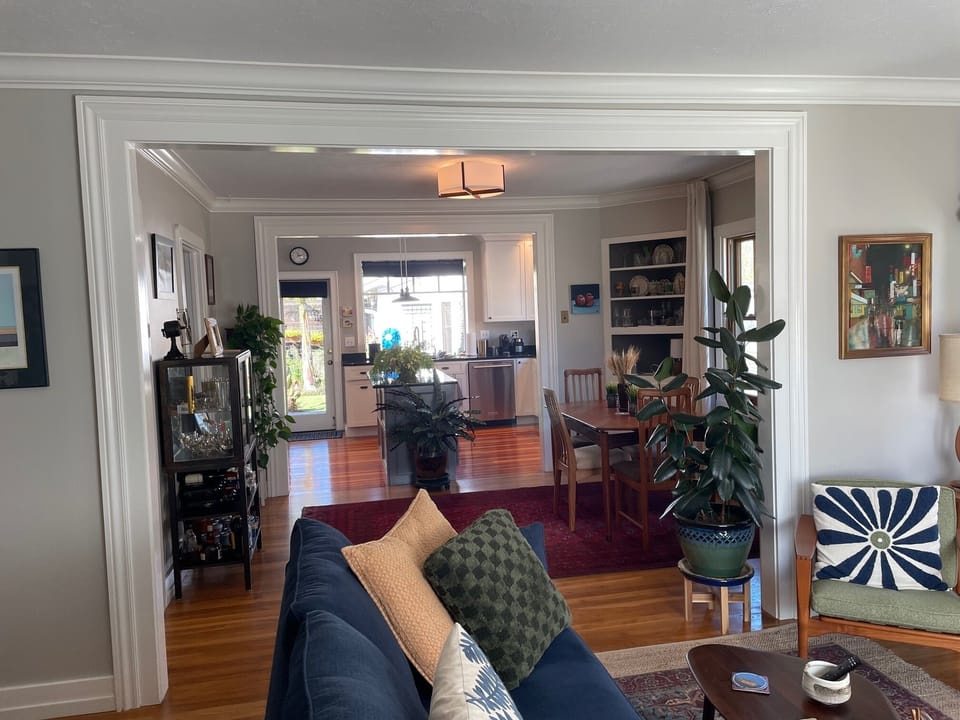 From living room after walking into the front door and looking through the home