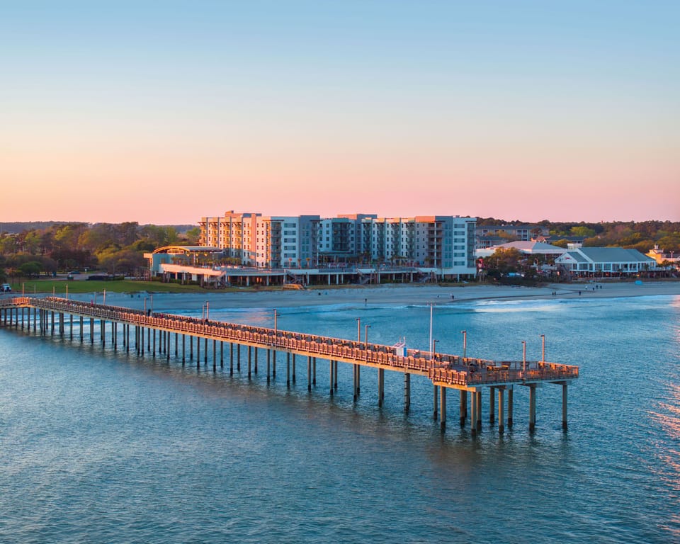 Stunning views of the Myrtle Beach pier and coastline, offering the perfect backdrop for your vacation.