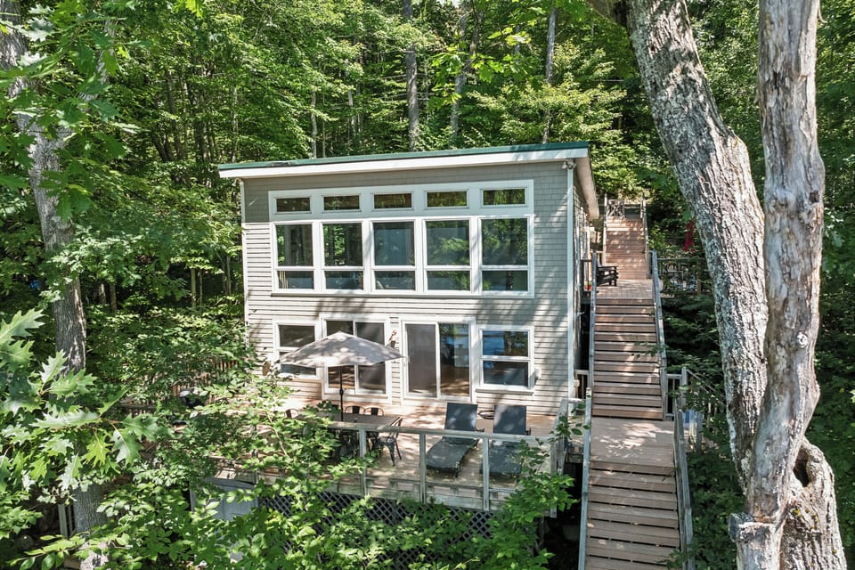 View of The Treehouse from Sebago Cove