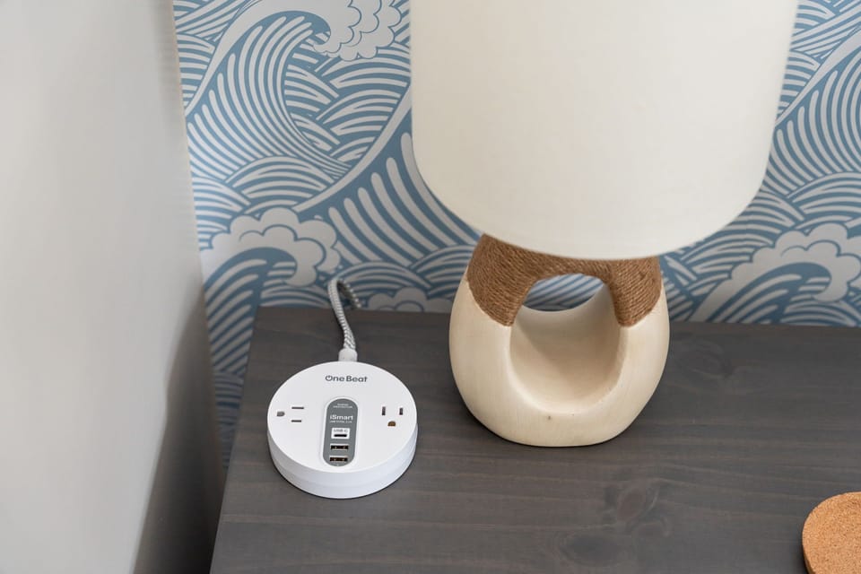 Outlets with USB located in every bedroom