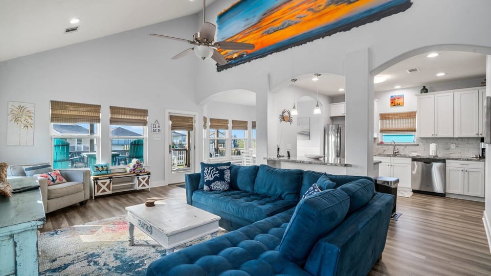 Open floor plan in the main living areas.