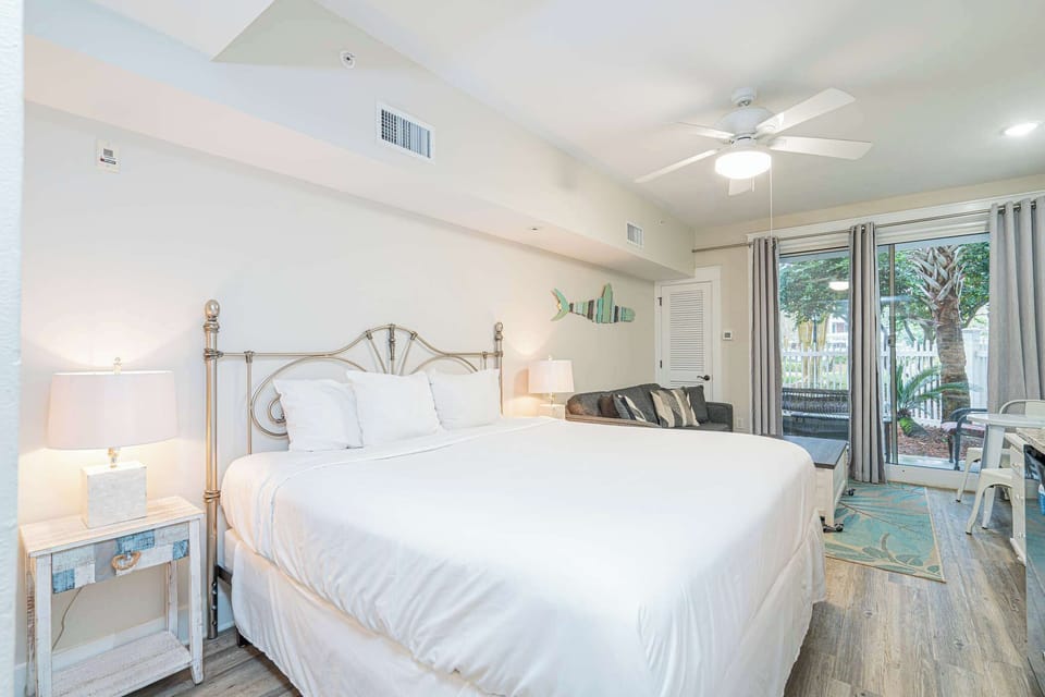 Fall into the plush king-sized bed when you’re ready to unwind