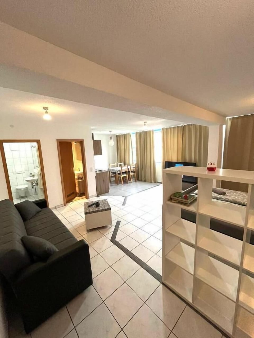 Our spacious living-sleeping area