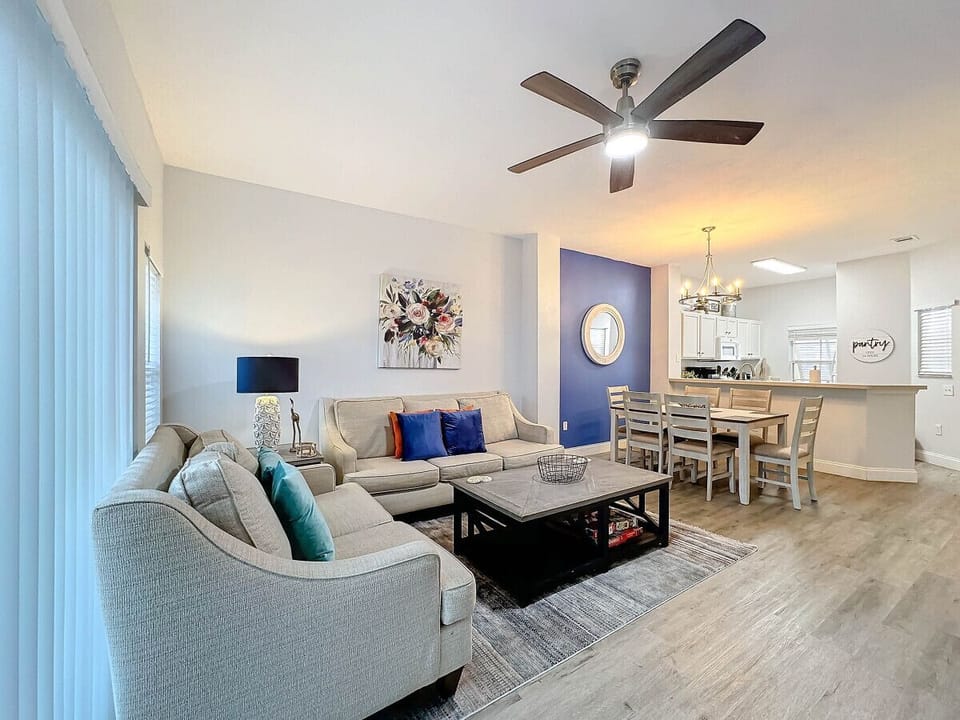 Relax in our spacious living area after a long day