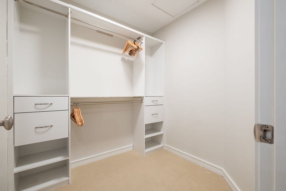 Primary bedroom: Walk-in closet