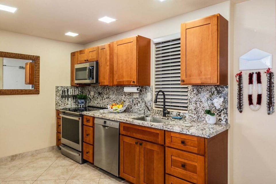 Fully equipped kitchen with modern appliances and everything you need