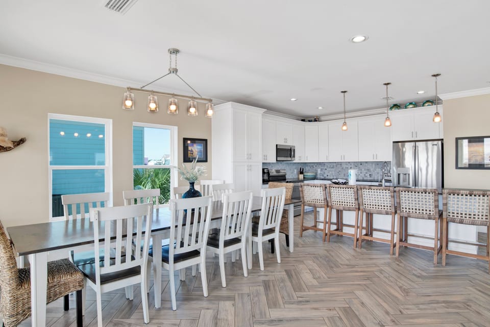 Dining table seats 10