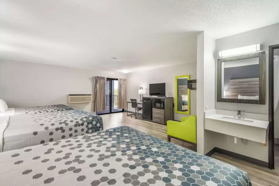 Freshen up easily with in-room vanity and extra space.