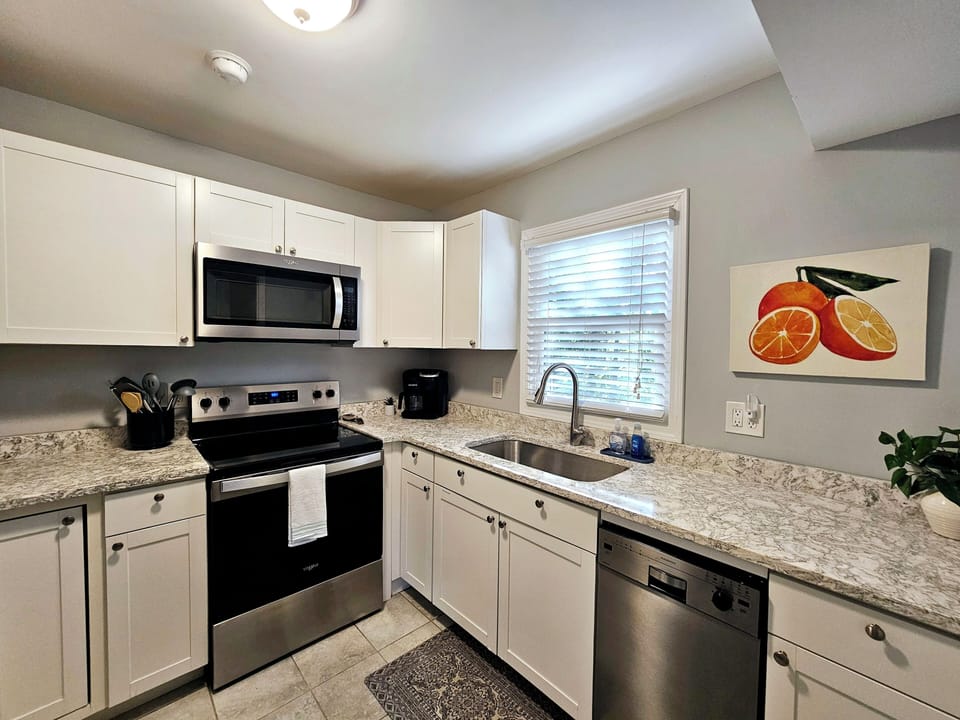 Fully stocked kitchen