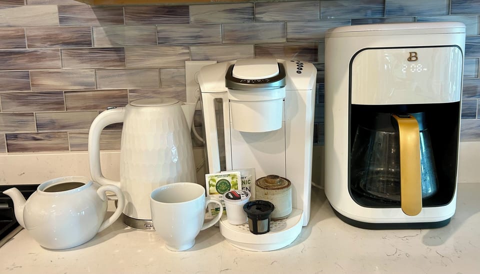 Coffee/tea station with everything you need to start your day!