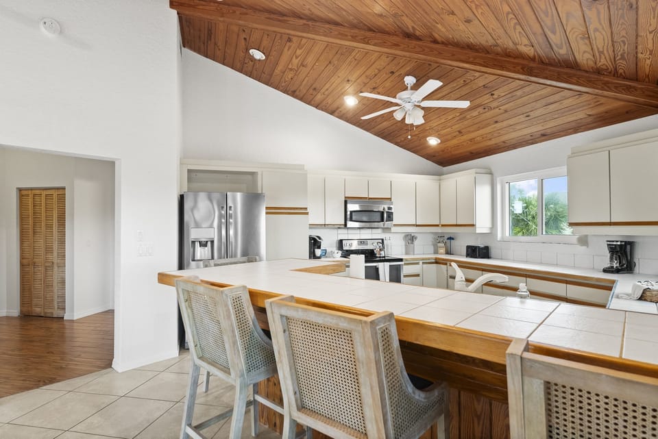 Open Kitchen with Bar Seating
