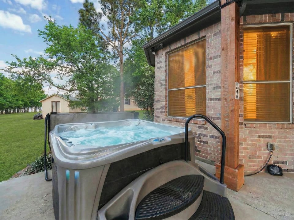 Sink in, soak it all up, and let the stress melt away in your private hot tub.