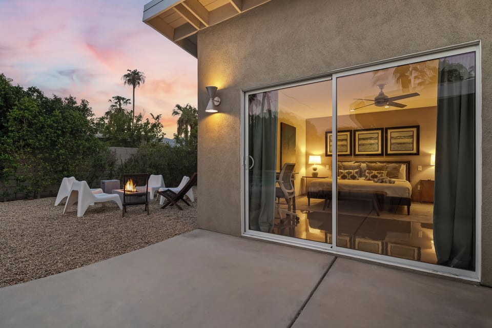 Backyard access from the primary bedroom.