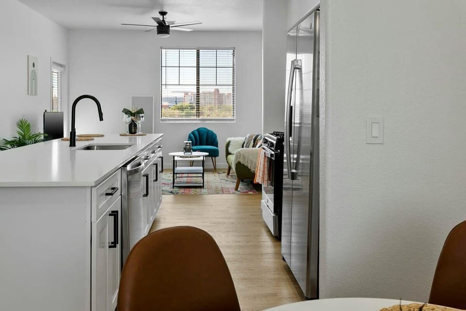 Dining area and kitchen