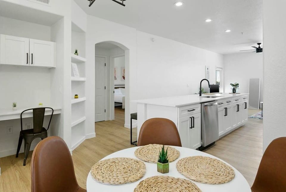 Dining area and kitchen