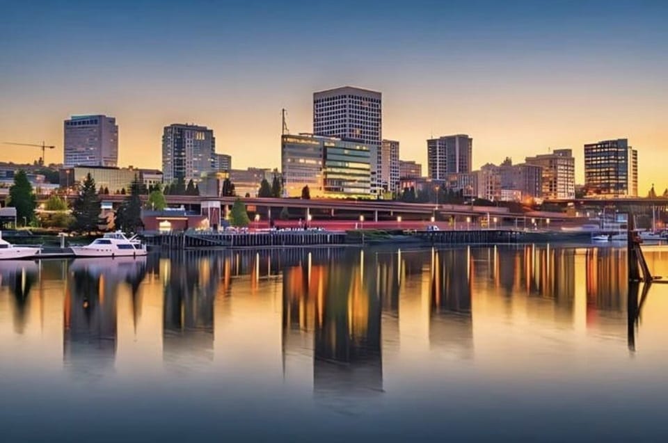 Capturing the essence of Tacoma, where the vibrant cityscape greets you.