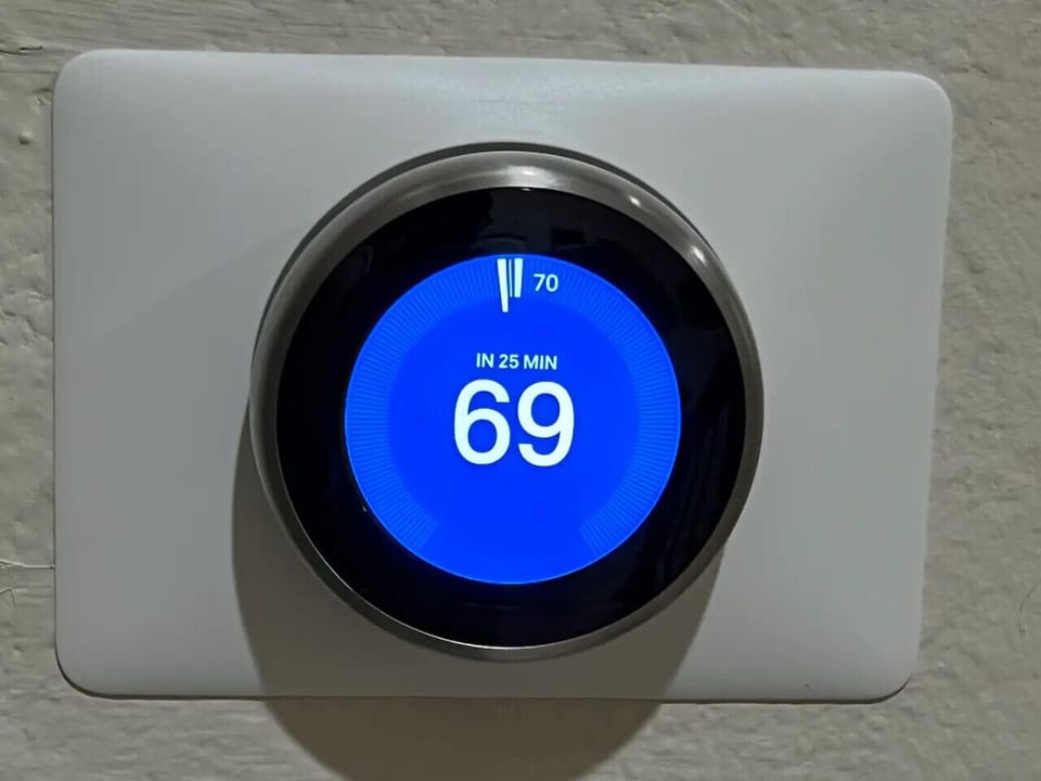 Stay comfortable year-round with our smart Nest thermostat, allowing you to easily adjust the temperature for the perfect climate throughout your stay.