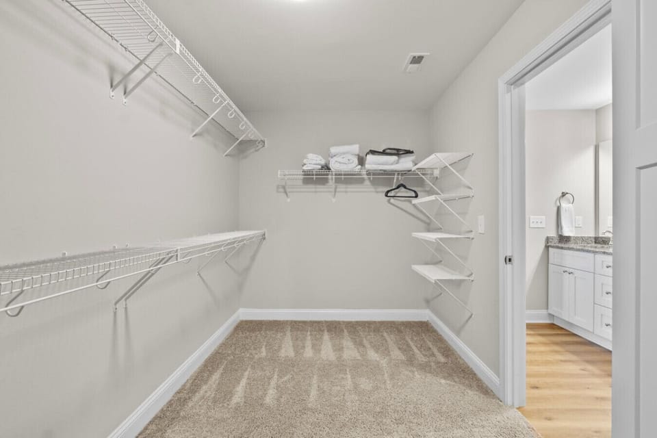 Additional storage in this large walk in closet
