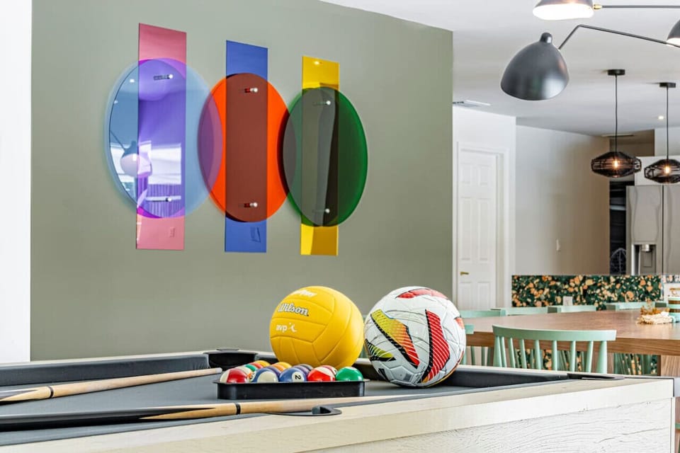 Living Area with a pool table