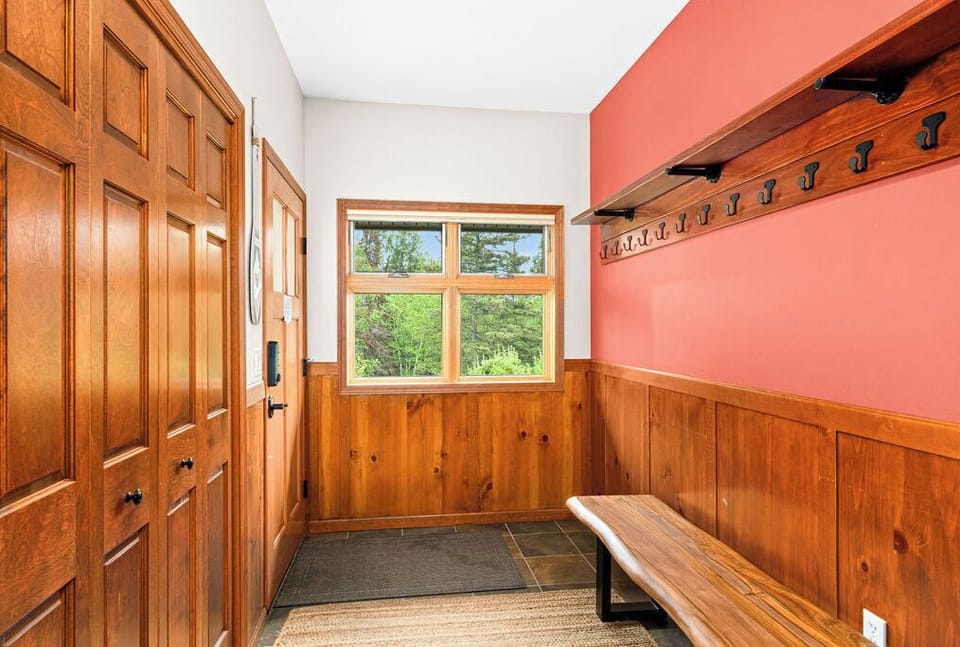 Spacious entry way and closet for your gear, yet out of sight from main areas 