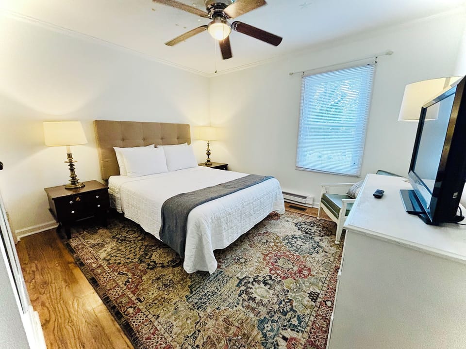 1st bedroom (closet is for the owners in this bedroom), large dresser offered