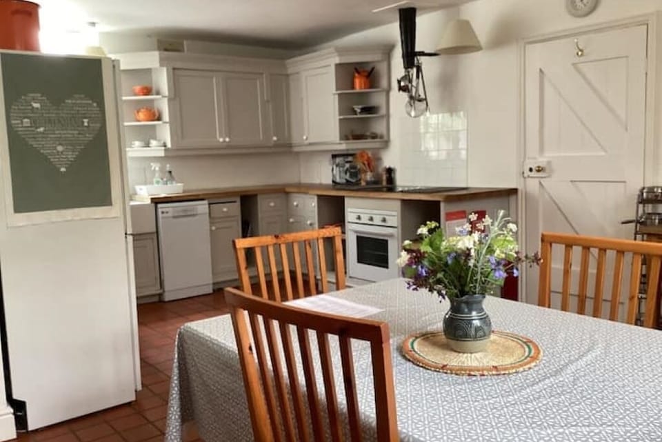 Dining area and kitchen