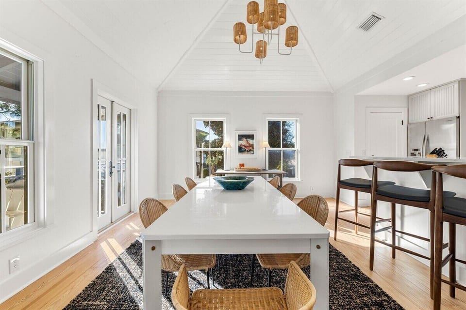 A table long enough for a full Thanksgiving dinner, or a LOT of snacks!