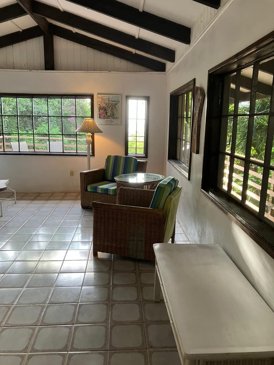 Home includes high celilings and many windows to enjoy the breeze and sunlight.