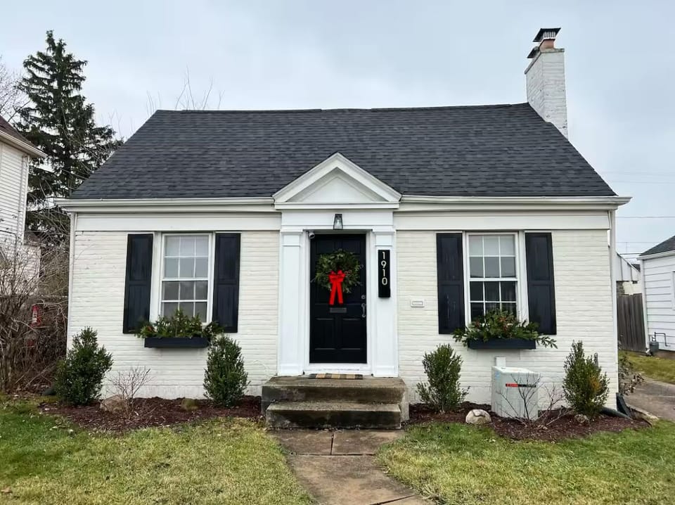 Front of the home. Keypad entry. 