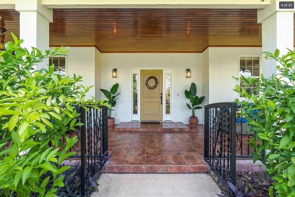Front entrance and porch.